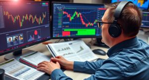 Stock chart with technical indicators